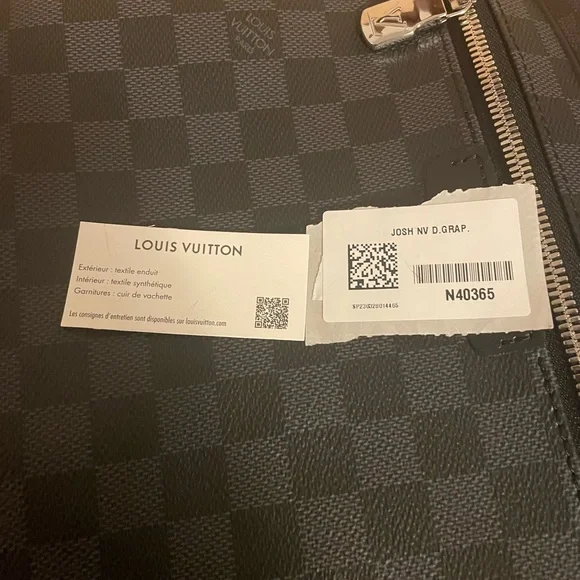 Authentic NEW  LOUIS VUITTON Josh backpack Damier Graphite Black Gray N40365 - Picture 9 of 16